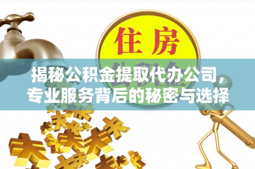 东宁揭秘公积金提取代办公司，专业服务背后的秘密与选择指南