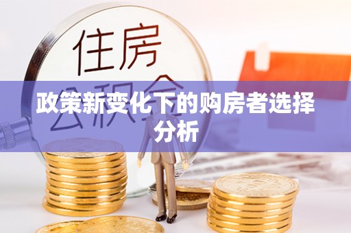 东宁政策新变化下的购房者选择分析